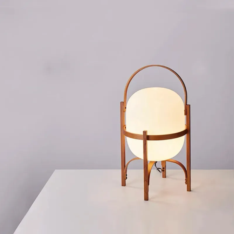 Led Desk Wooden Table Lamp