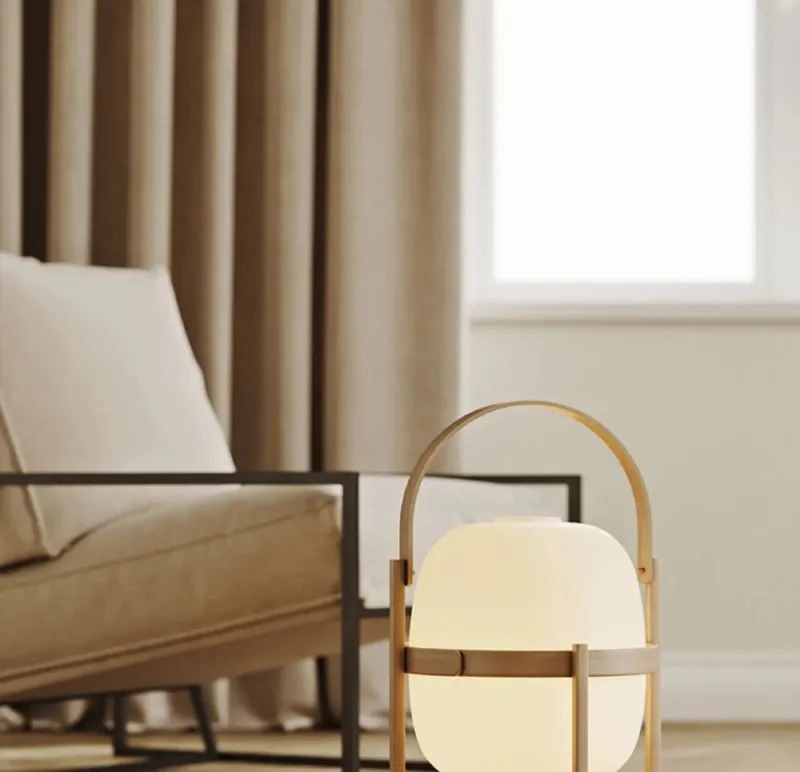 Led Desk Wooden Table Lamp