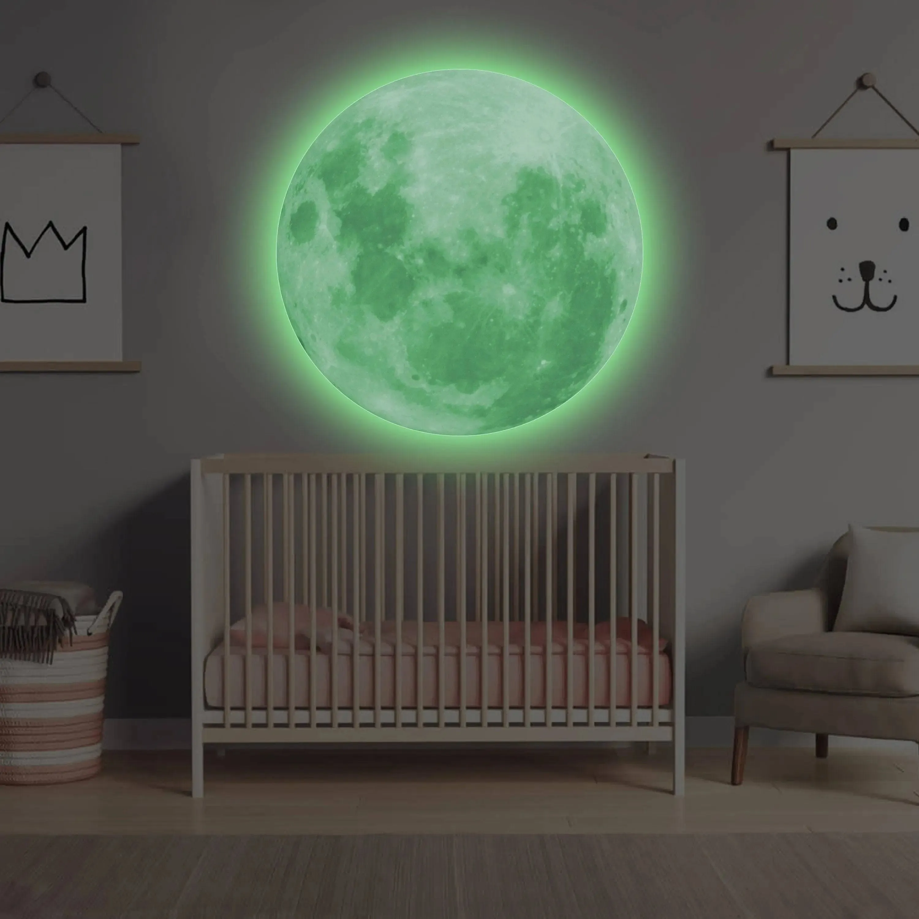 Luminous Lunar Wall Decal - Illuminate Your Space with the Night Sky