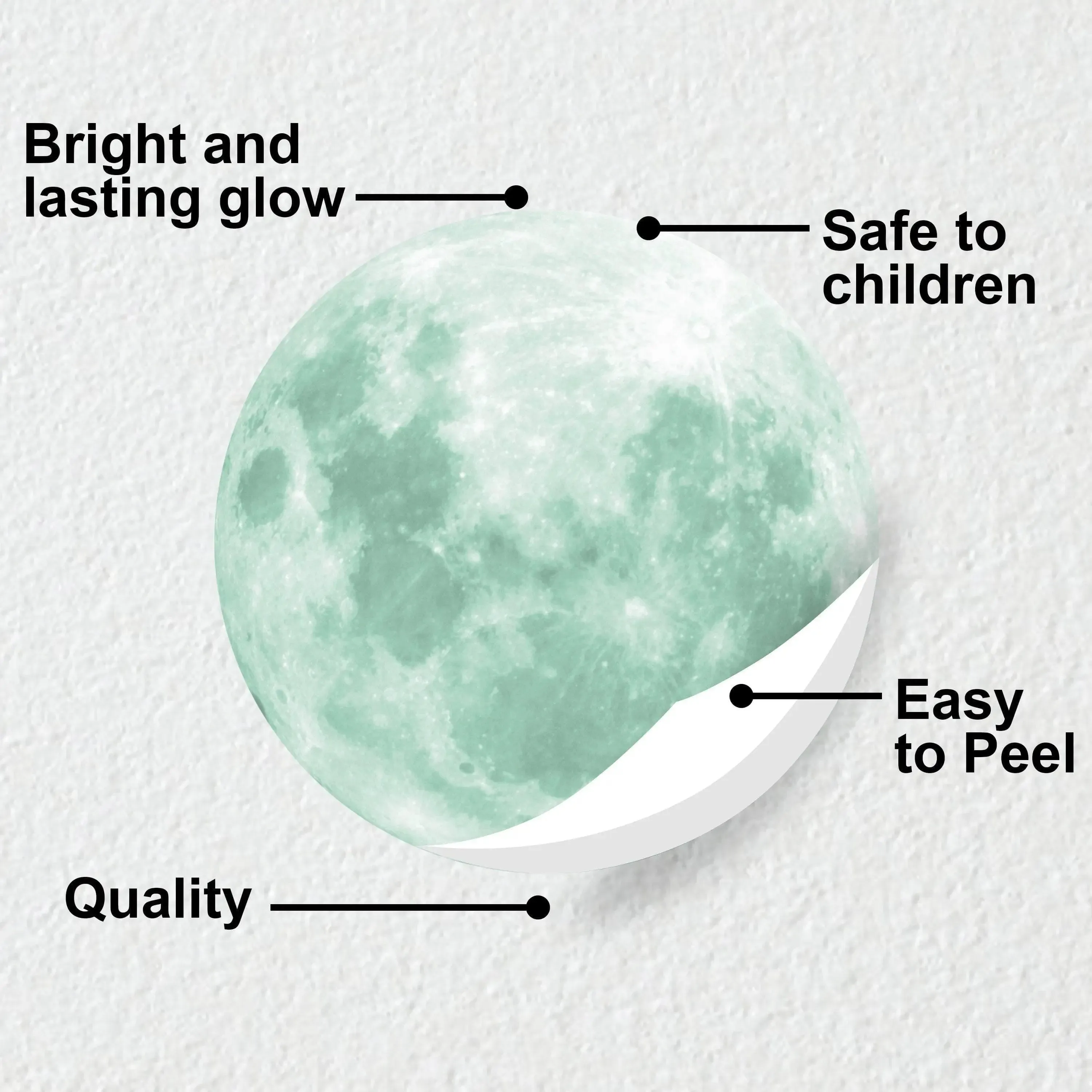 Luminous Lunar Wall Decal - Illuminate Your Space with the Night Sky