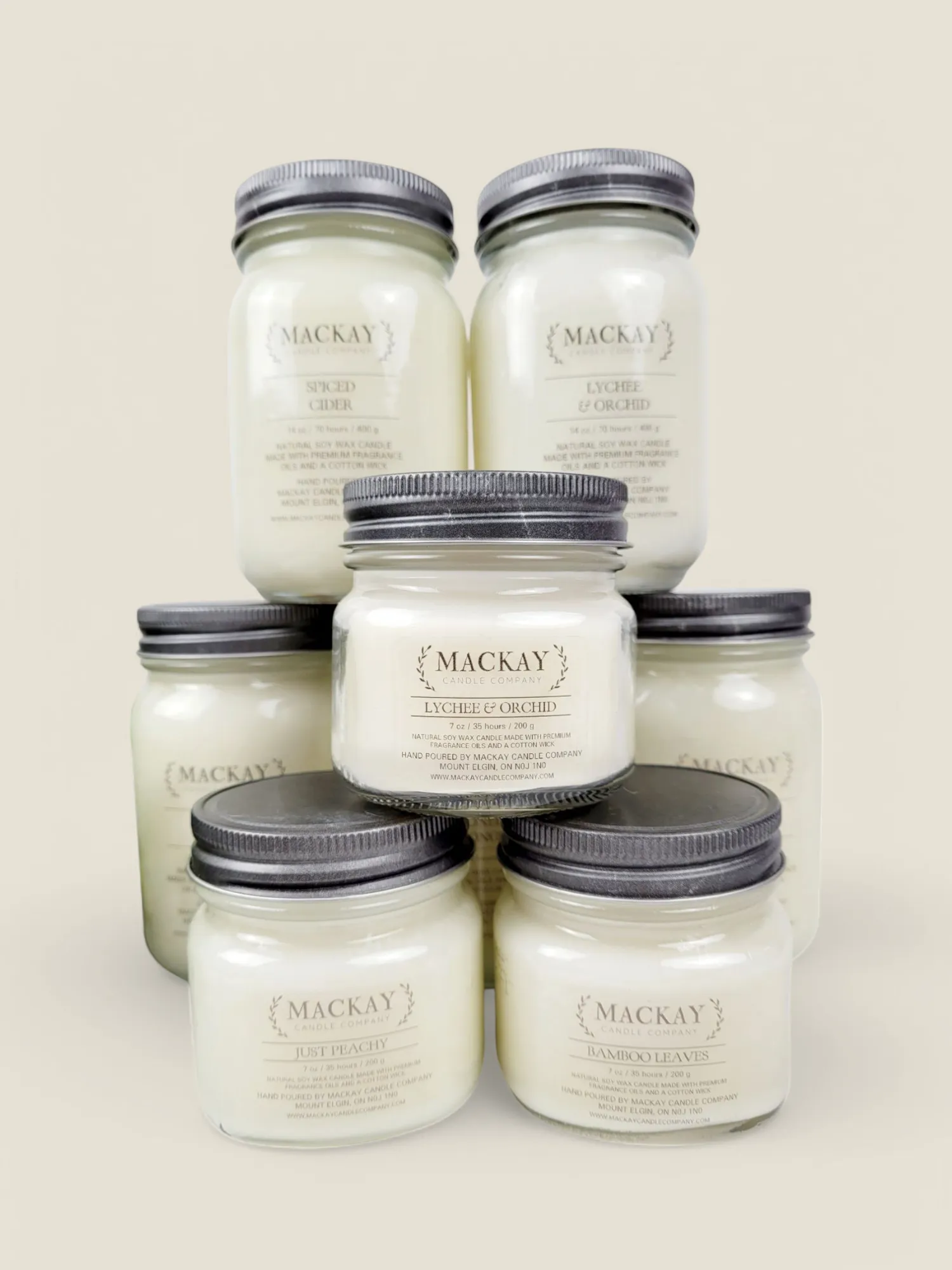 MacKay Candle Company, Rustic Mason Jar Candles *2 Sizes*
