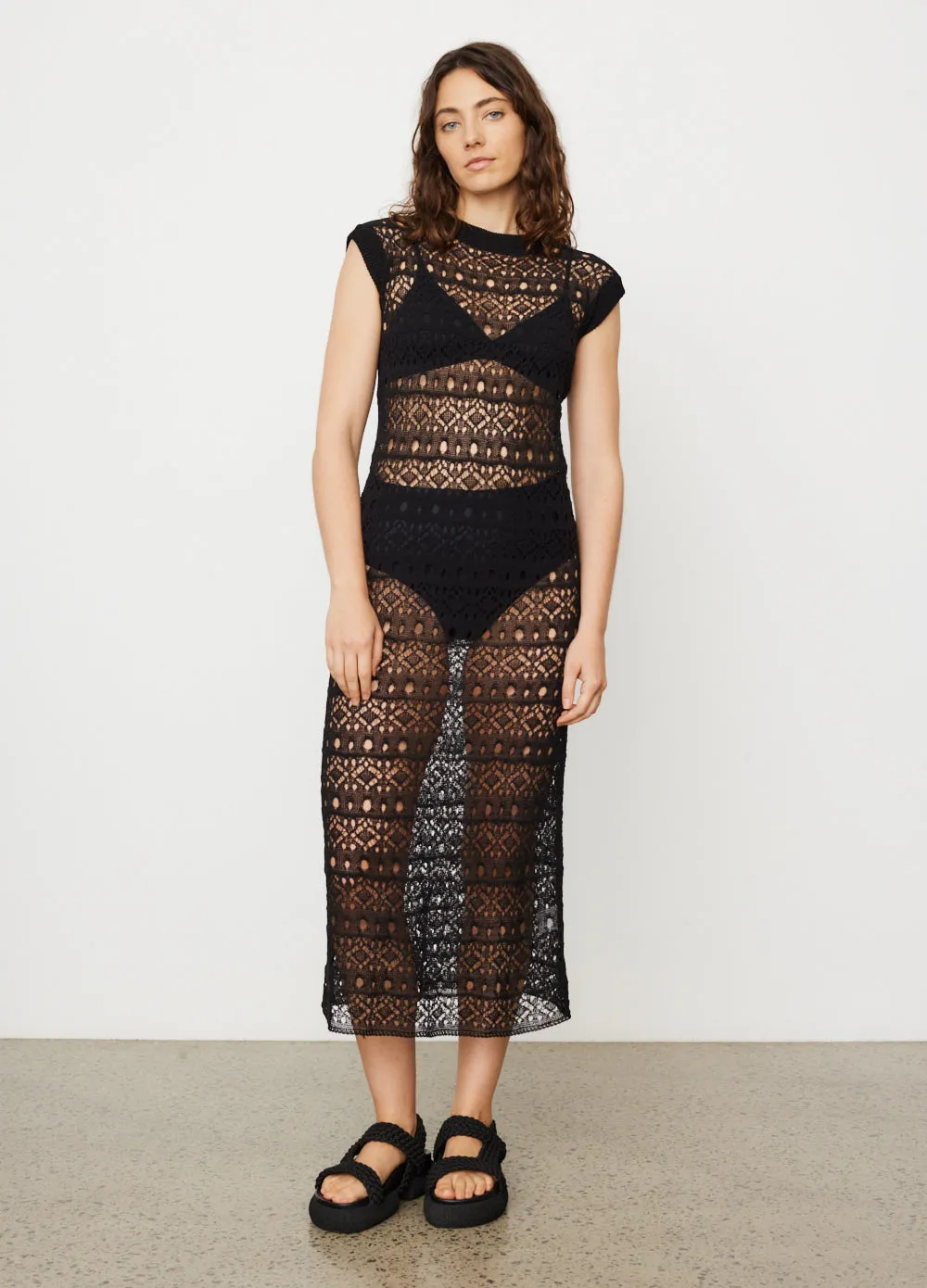 Macramé Knit Dress