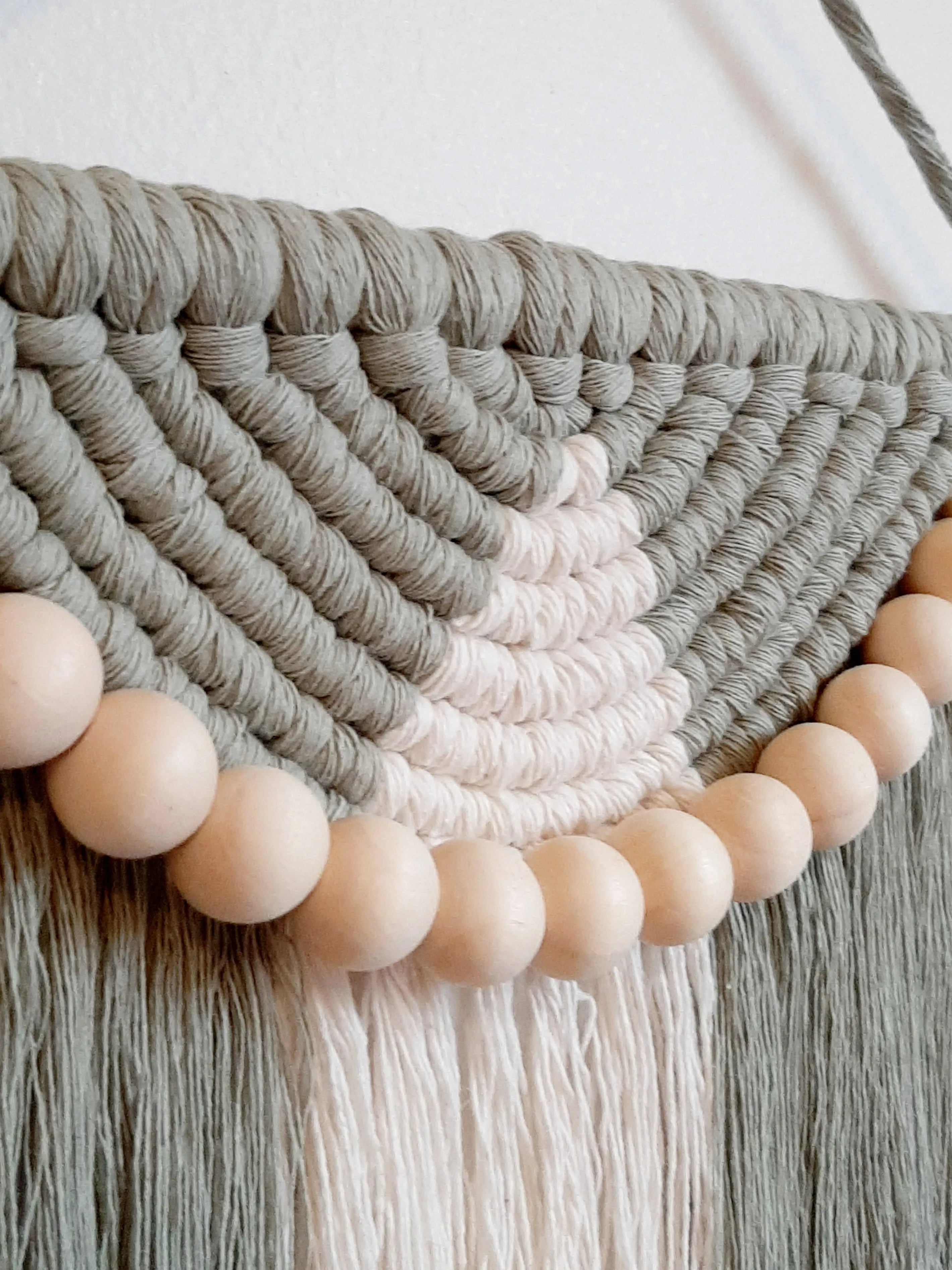Macrame Wall Hanging -Half Moon Wall Décor - Set of 3