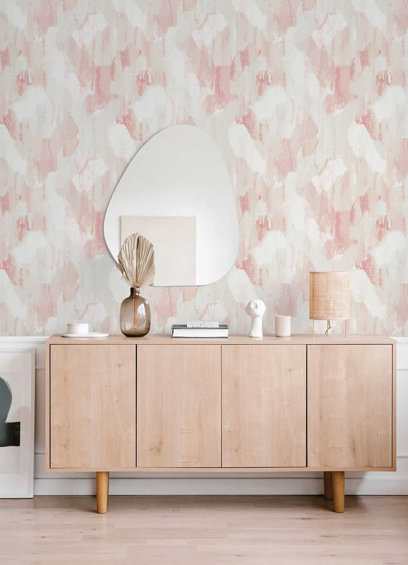 Mahi Blush Abstract Wallpaper