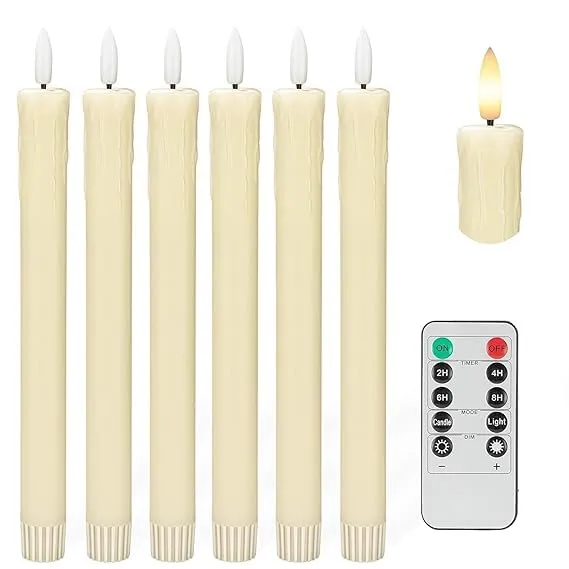MAVIND 3D Flameless Led Candle with Remote(6 pcs)