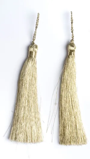 Metallic Light Gold Tiered Tassel 4" - 1 Piece