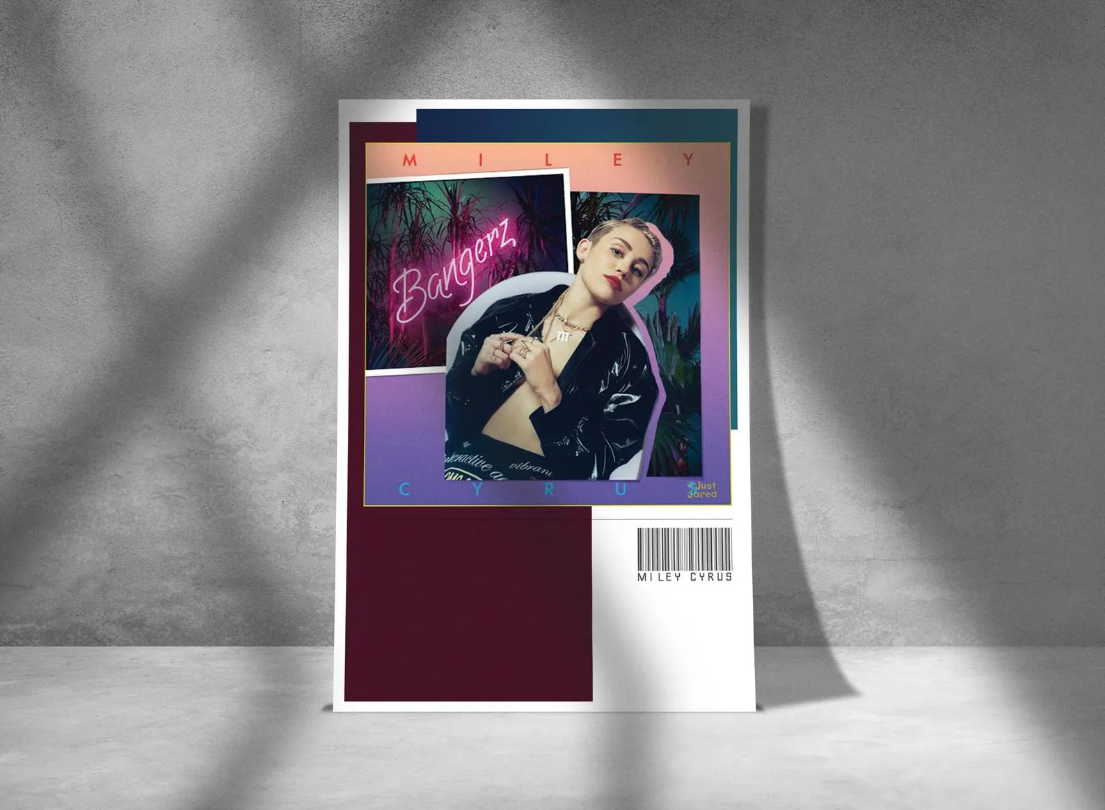 Miley Cyrus Bangerz Poster, Custom Music Print, Music Poster, Custom Poster, Home Decor, Wall Hangings, Miley Canvas