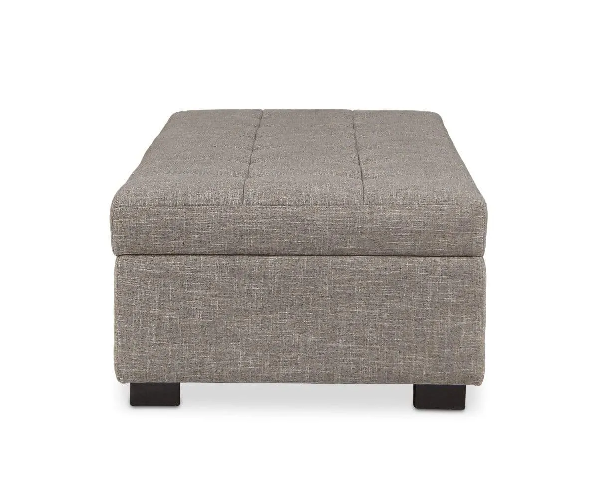 Mirak Storage Ottoman - Light Brown