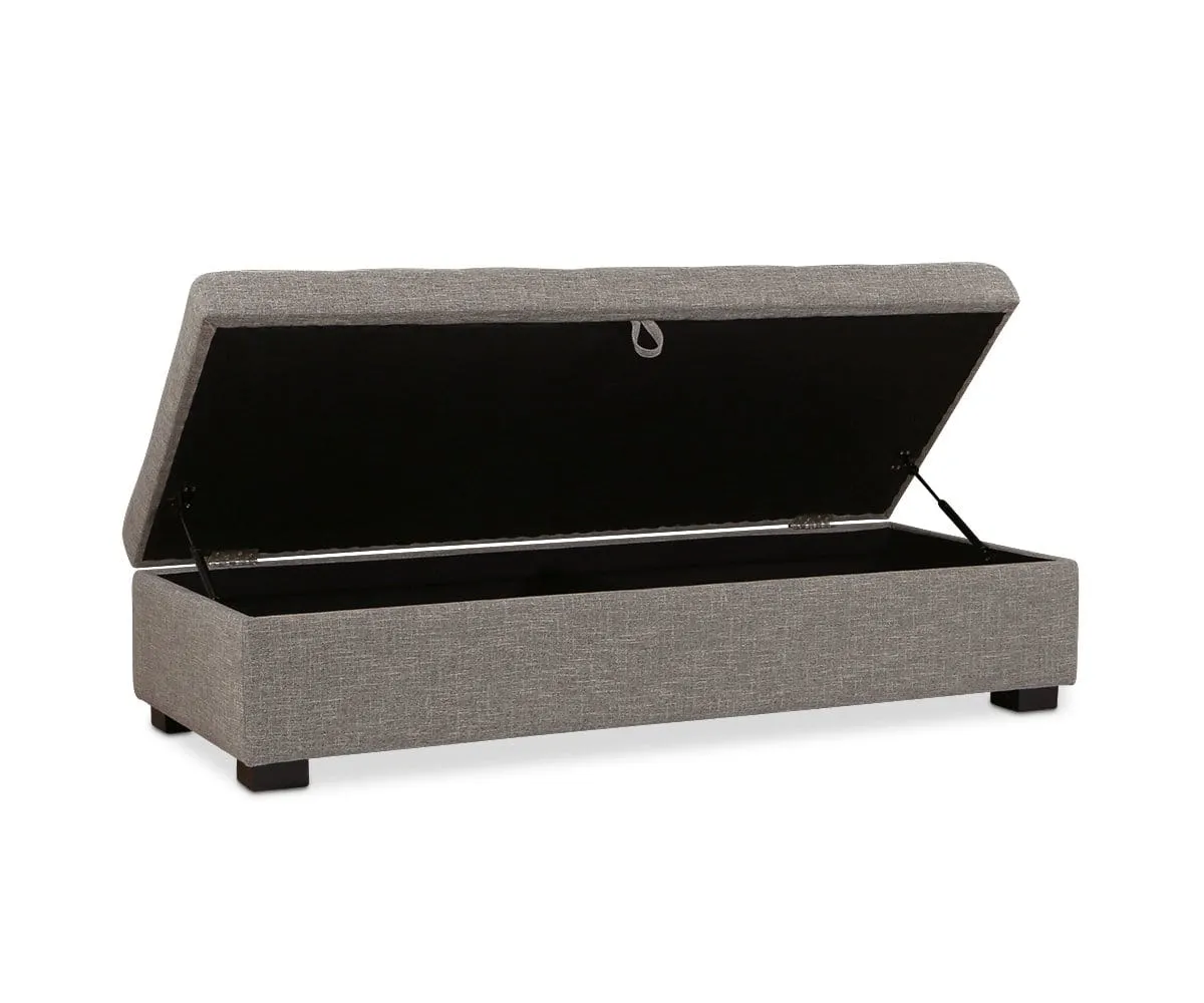 Mirak Storage Ottoman - Light Brown