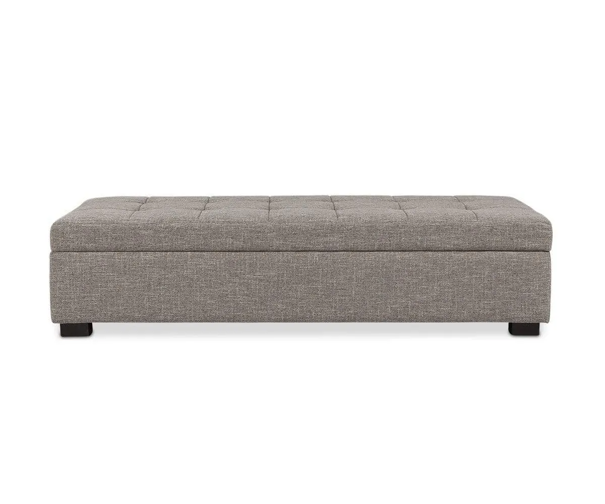 Mirak Storage Ottoman - Light Brown