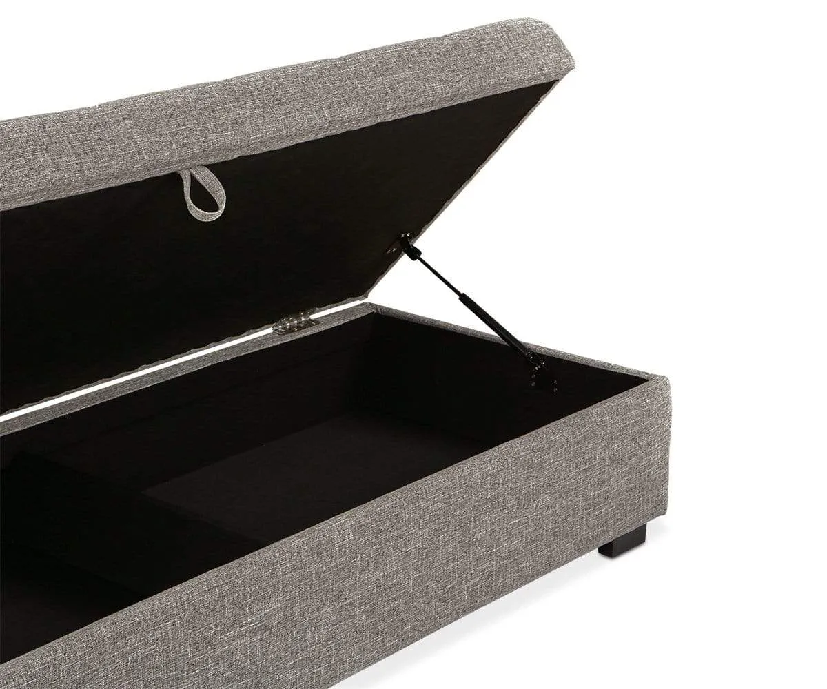 Mirak Storage Ottoman - Light Brown