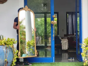 MORii®Luxe Art Victorian Full Size Mirror for Wall |Soft Gold Finish|Hand Casted | 1 Unit (58 inch)