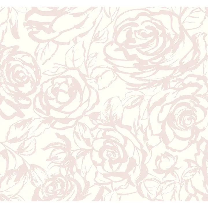 Nelda Light Blue Rose Wallpaper