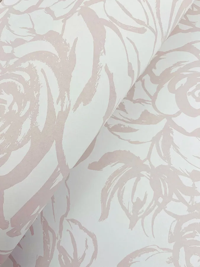Nelda Light Blue Rose Wallpaper