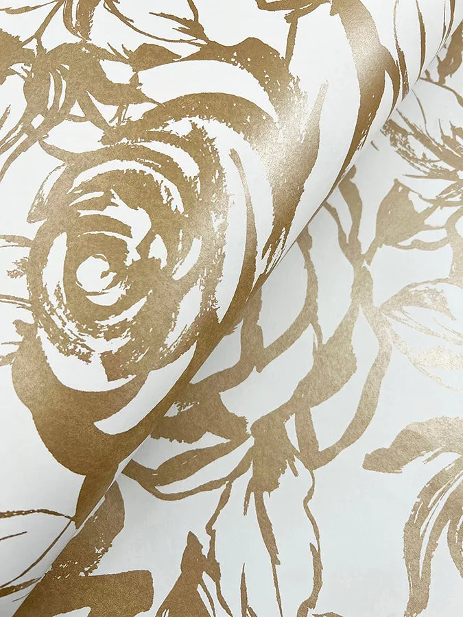 Nelda Light Blue Rose Wallpaper