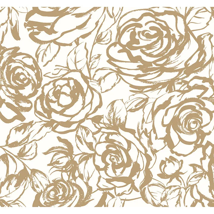 Nelda Light Blue Rose Wallpaper