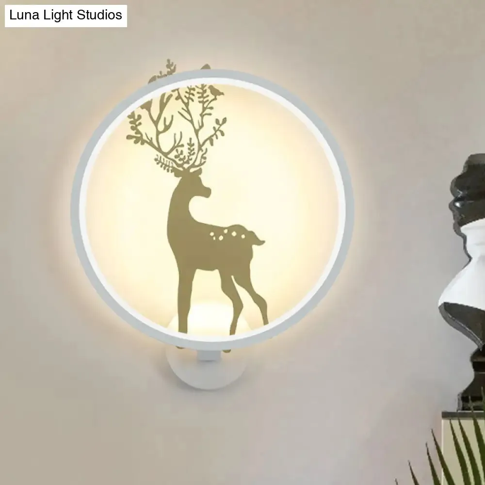 Nordic LED Gold Deer Wall Lamp with Glowing Hook - Stylish Aluminum Mural Light Fixture