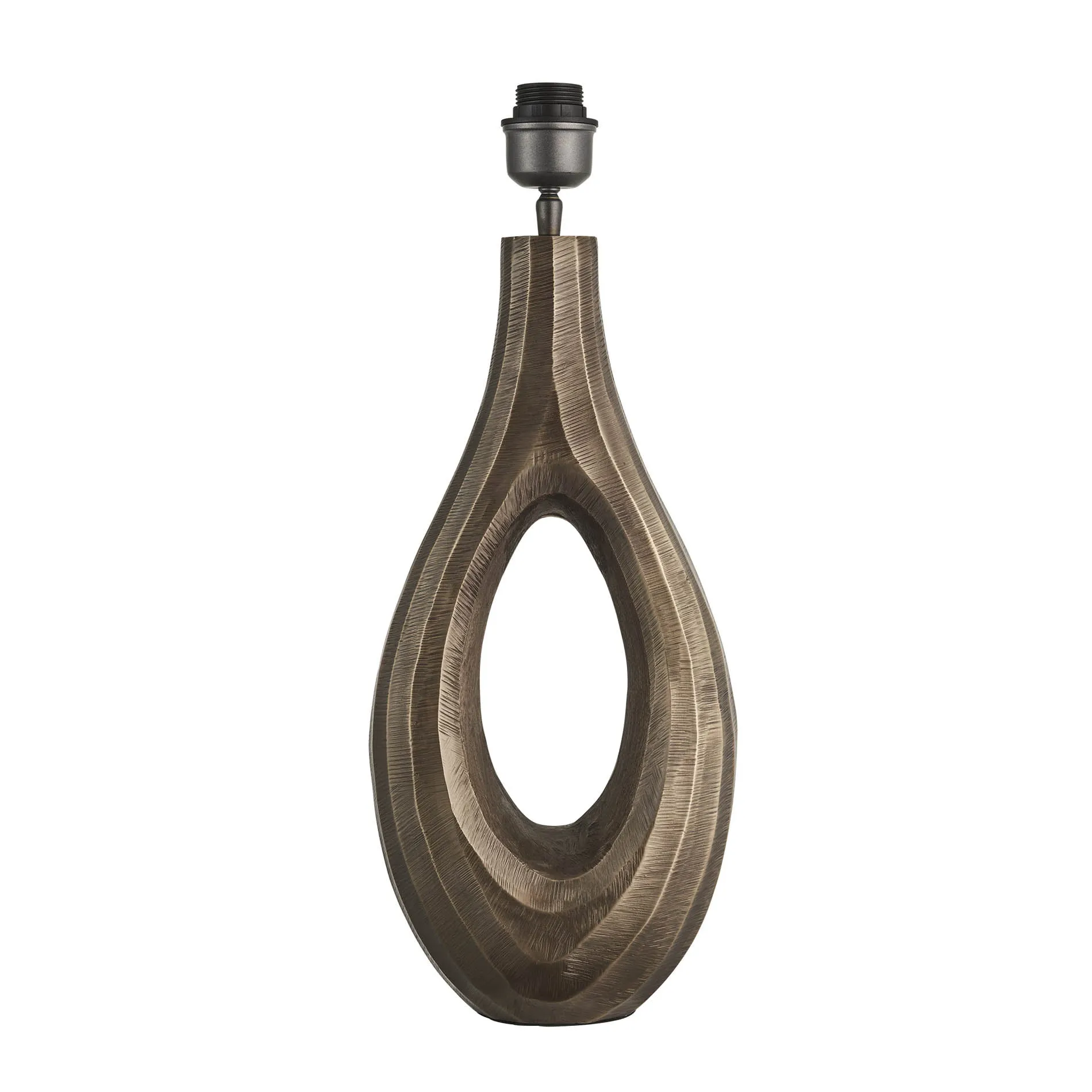 Ornate Ellipse Table Lamp - Brass