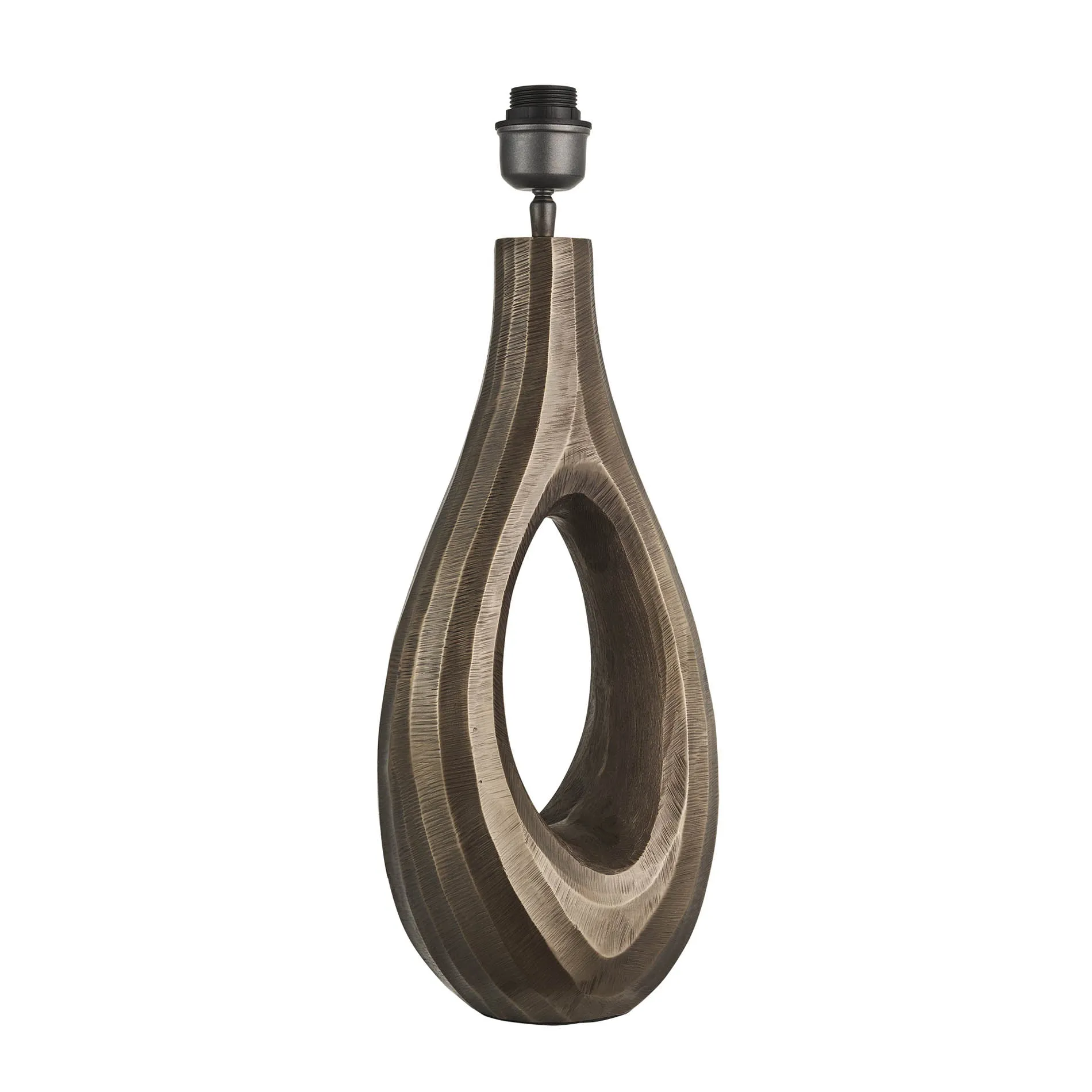 Ornate Ellipse Table Lamp - Brass