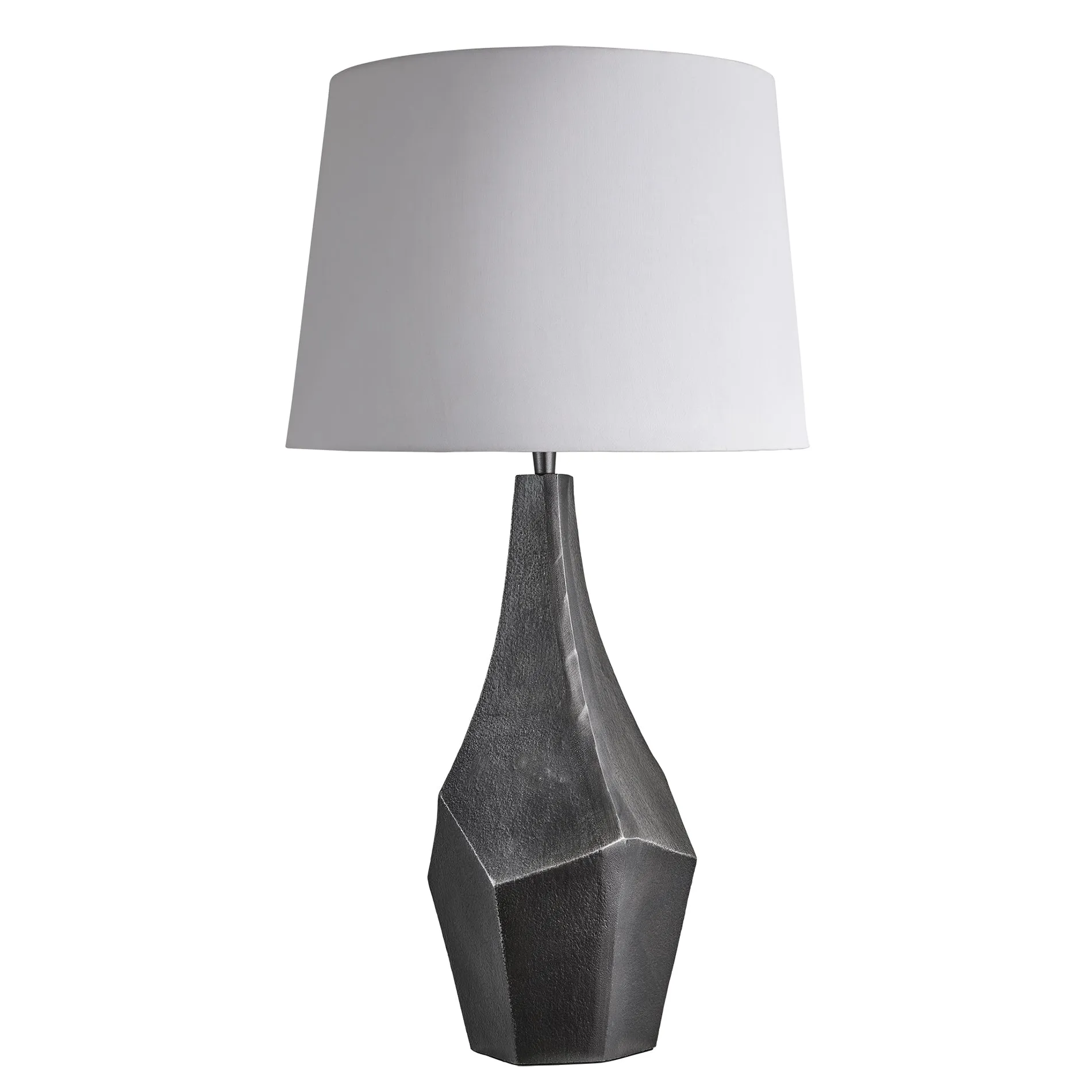 Ornate Prism Table Lamp - Pewter