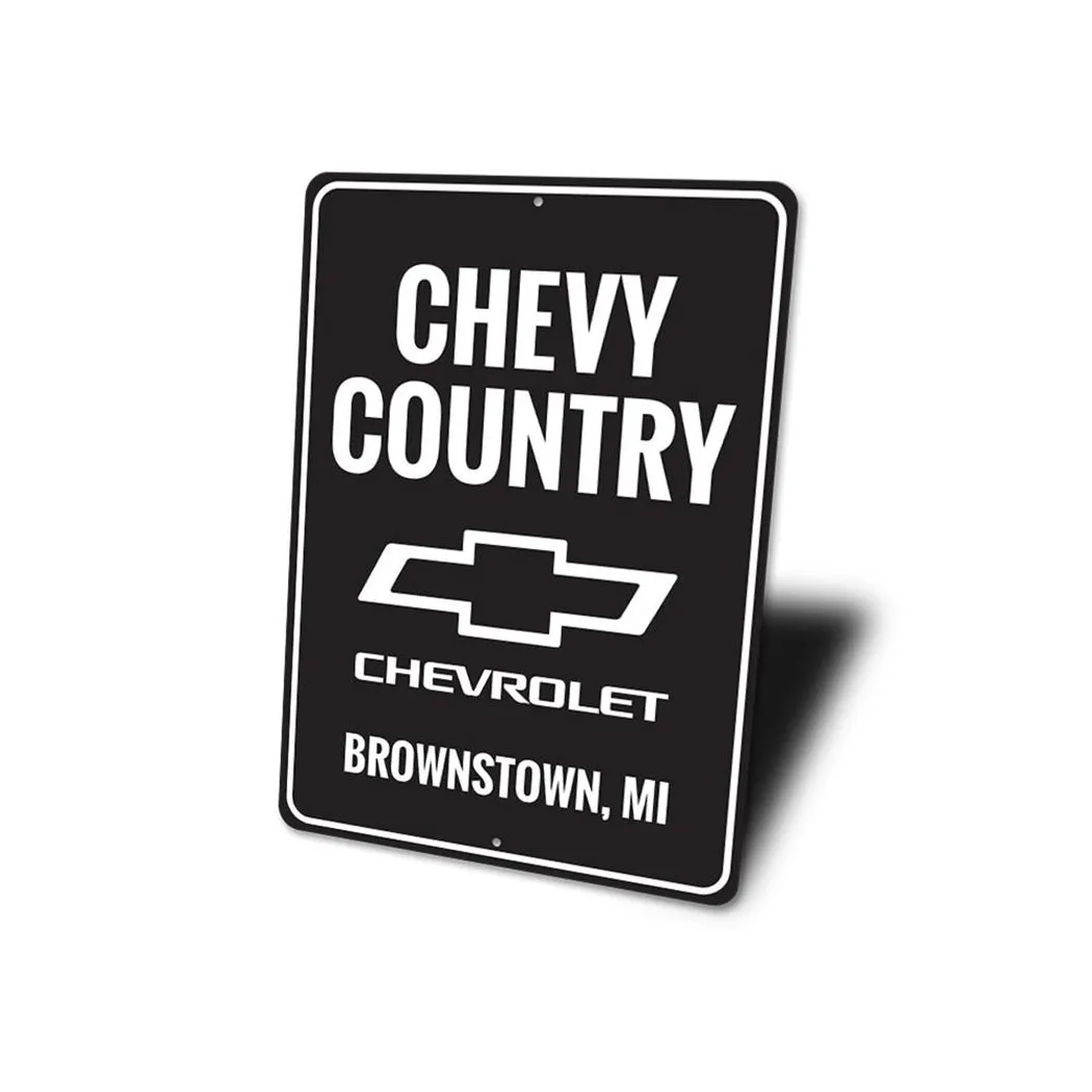 Personalized Chevy Country - Aluminum Sign
