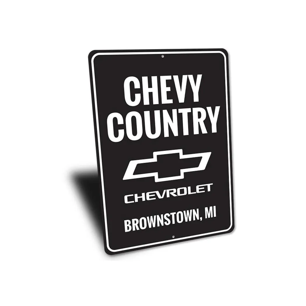 Personalized Chevy Country - Aluminum Sign
