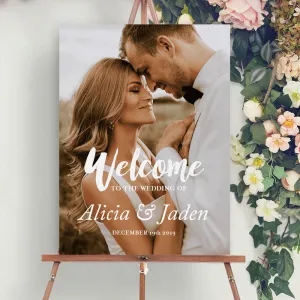 Personalized Custom Photo Wedding Welcome Sign