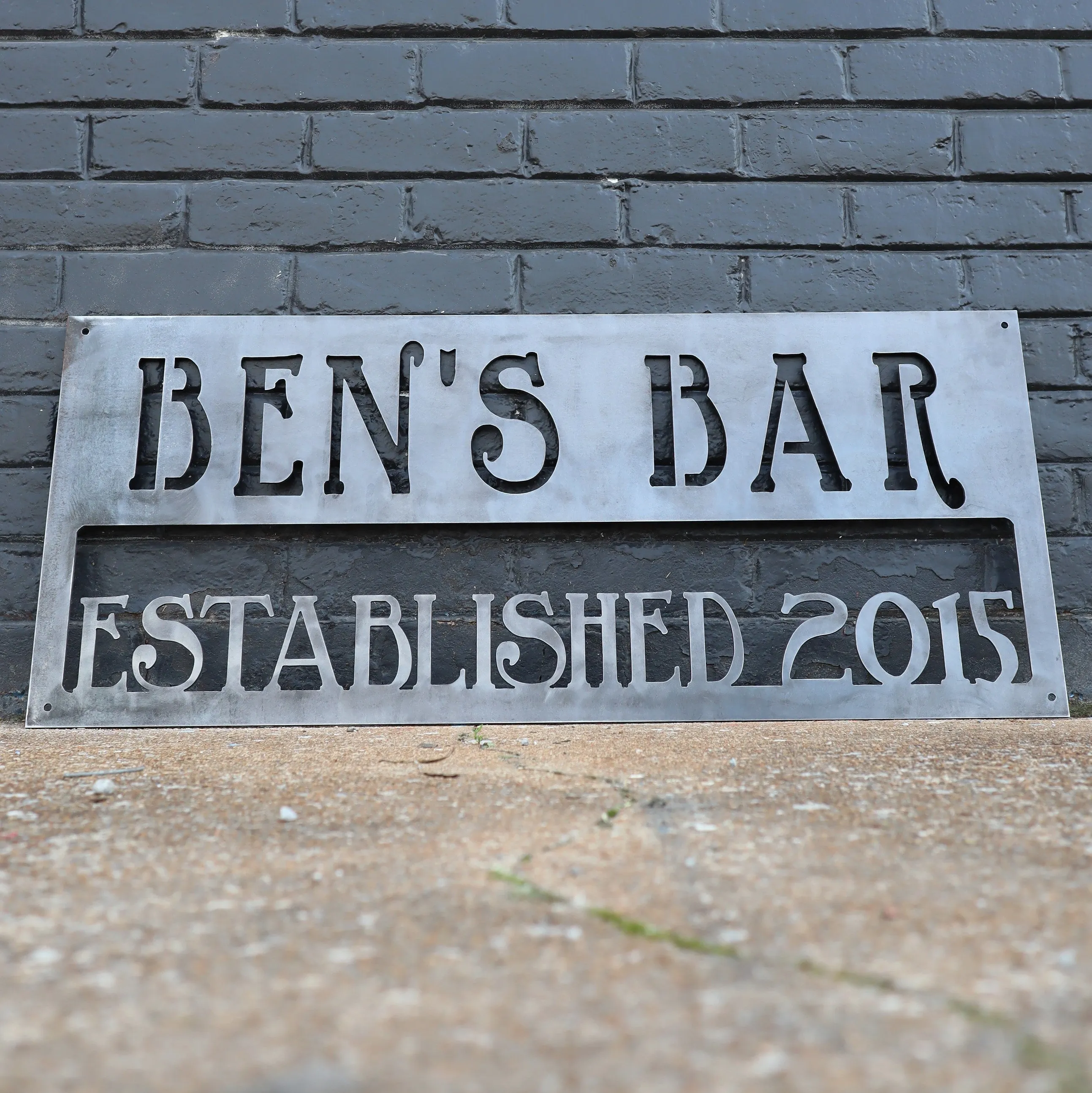 Personalized Metal Home Bar Sign - Dad's Man Cave Sign - Outdoor Garden Decor - Garage Signs