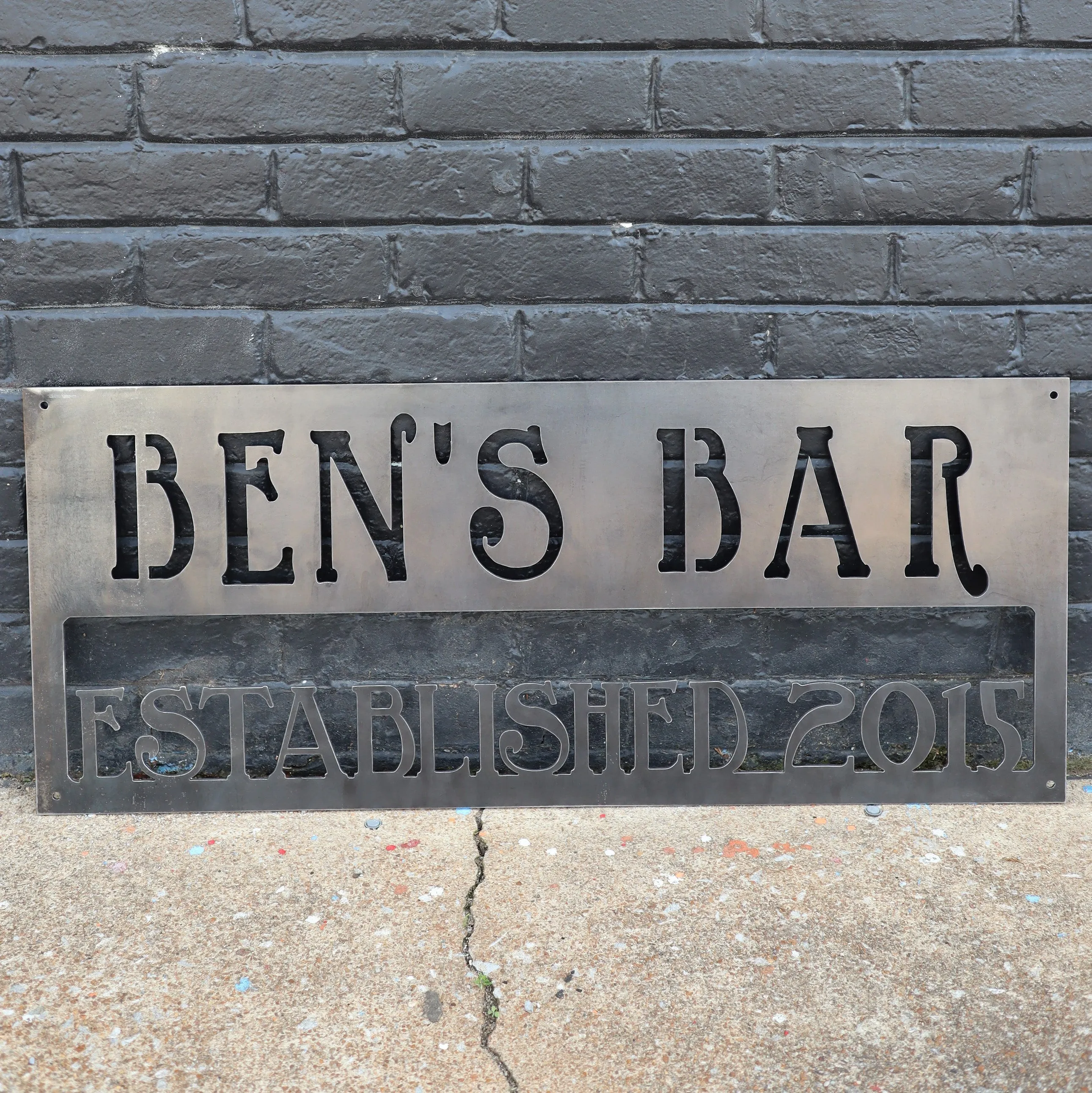 Personalized Metal Home Bar Sign - Dad's Man Cave Sign - Outdoor Garden Decor - Garage Signs