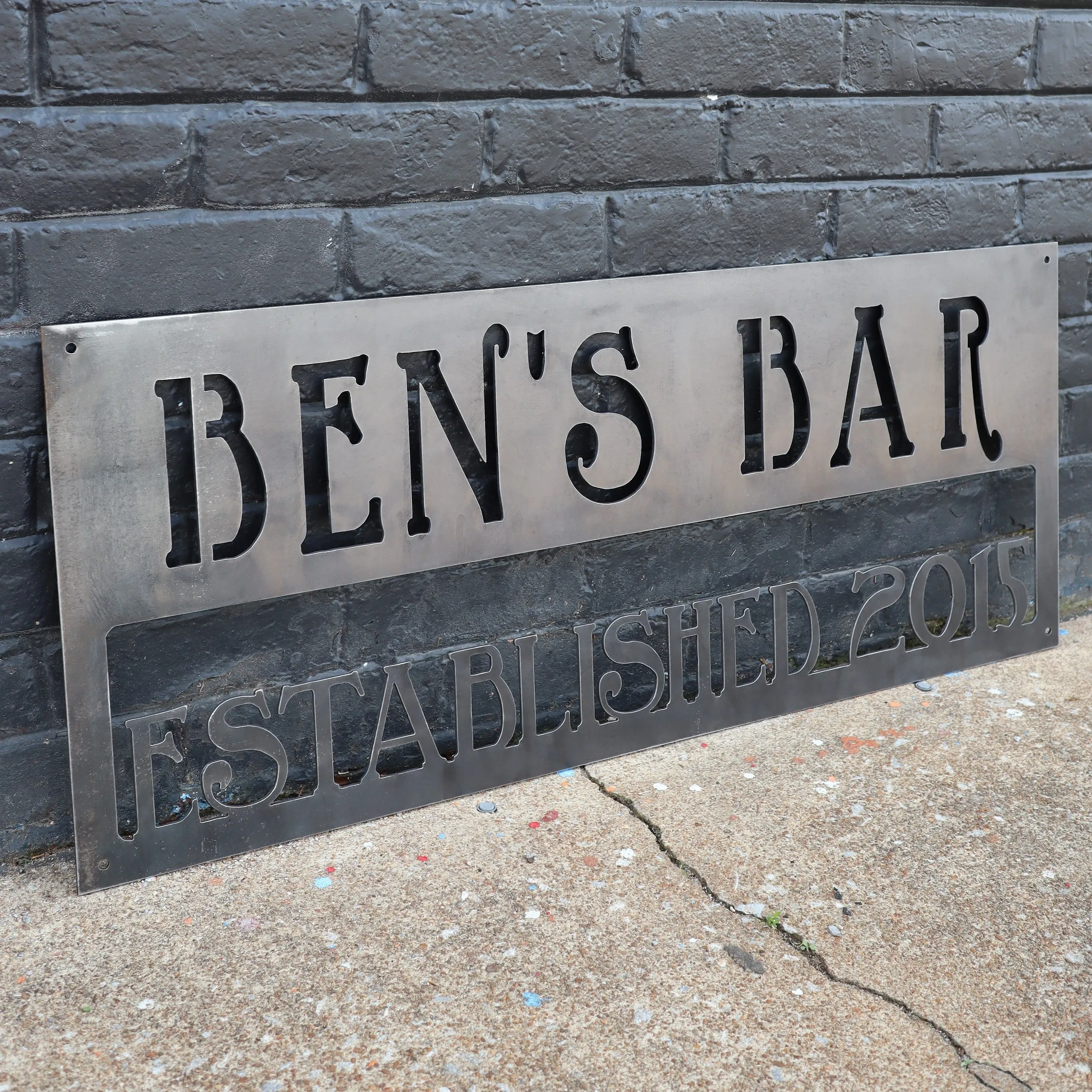 Personalized Metal Home Bar Sign - Dad's Man Cave Sign - Outdoor Garden Decor - Garage Signs