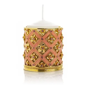Pink Decorated Candle Holder