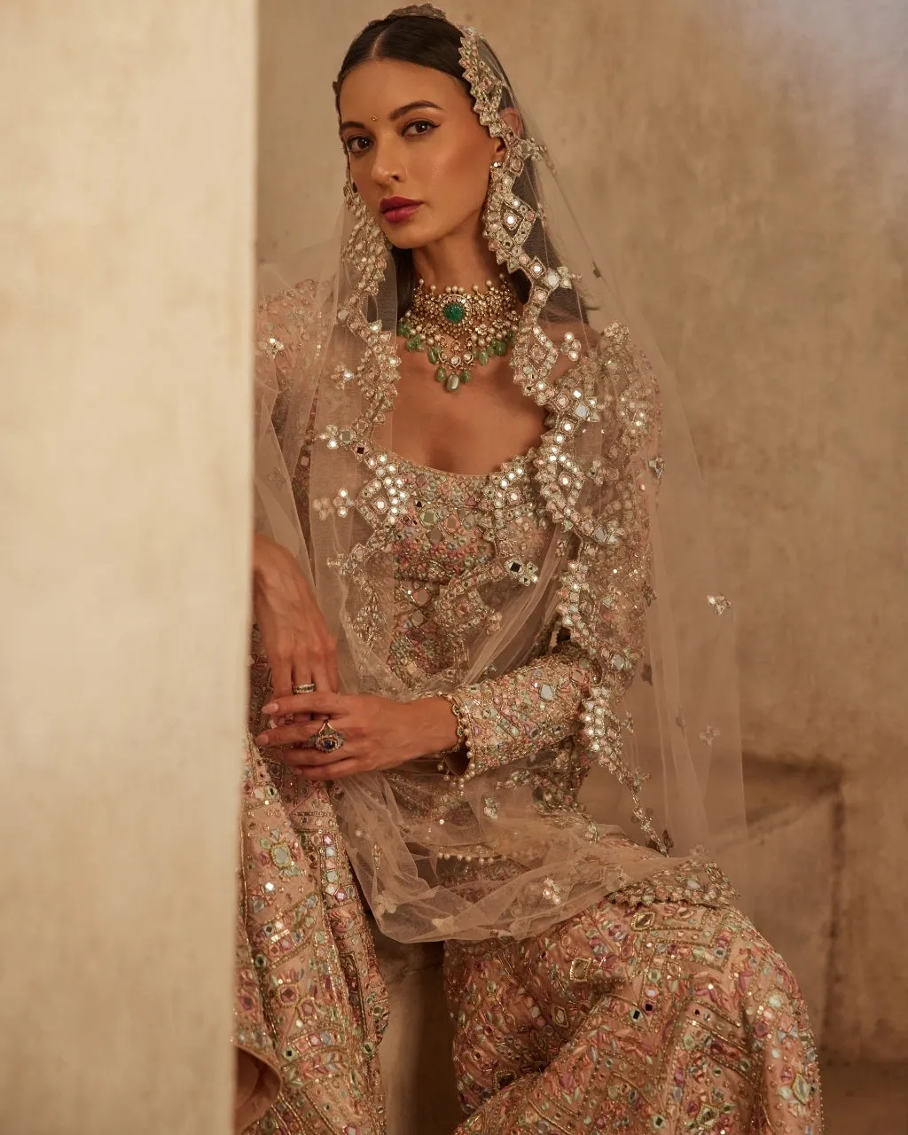 Pink Trishya Gharara Set