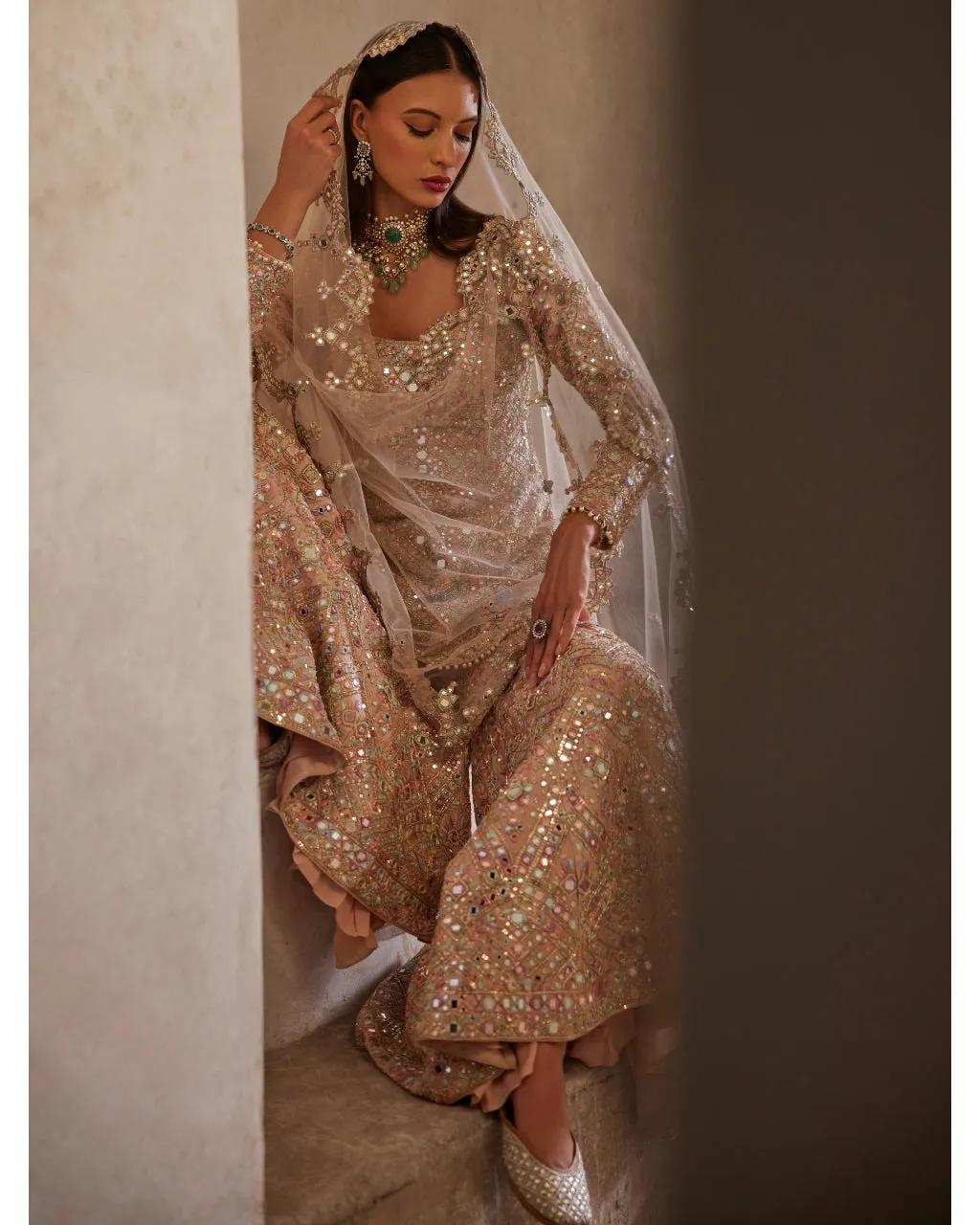 Pink Trishya Gharara Set