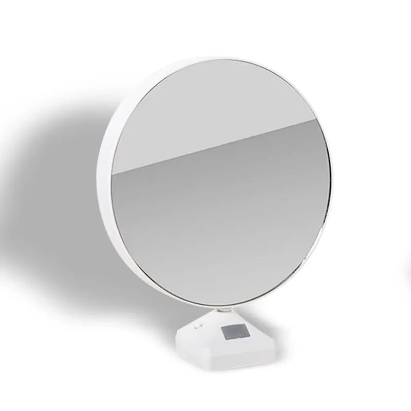 POPLEY Magic Mirror Photo Frame With Light Photos Gift Personalized Frames For Valentines Day Gifts/Anniversary/Birthday/Friends Gift/Wedding Gift/White/Framed(Pack Of 1,Round)