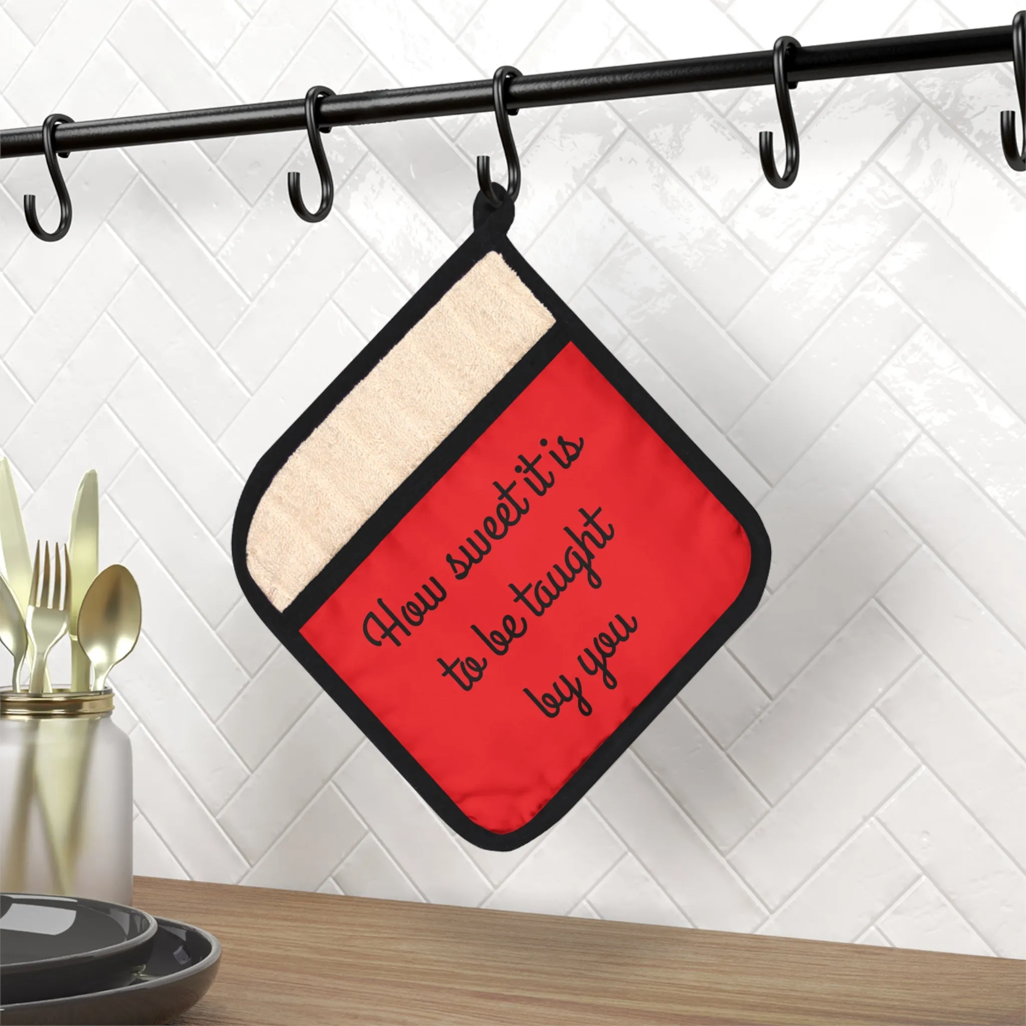 Pot Holder with Pocket teachers gifts how sweet it is to be taught by you custom teachers gifts school
