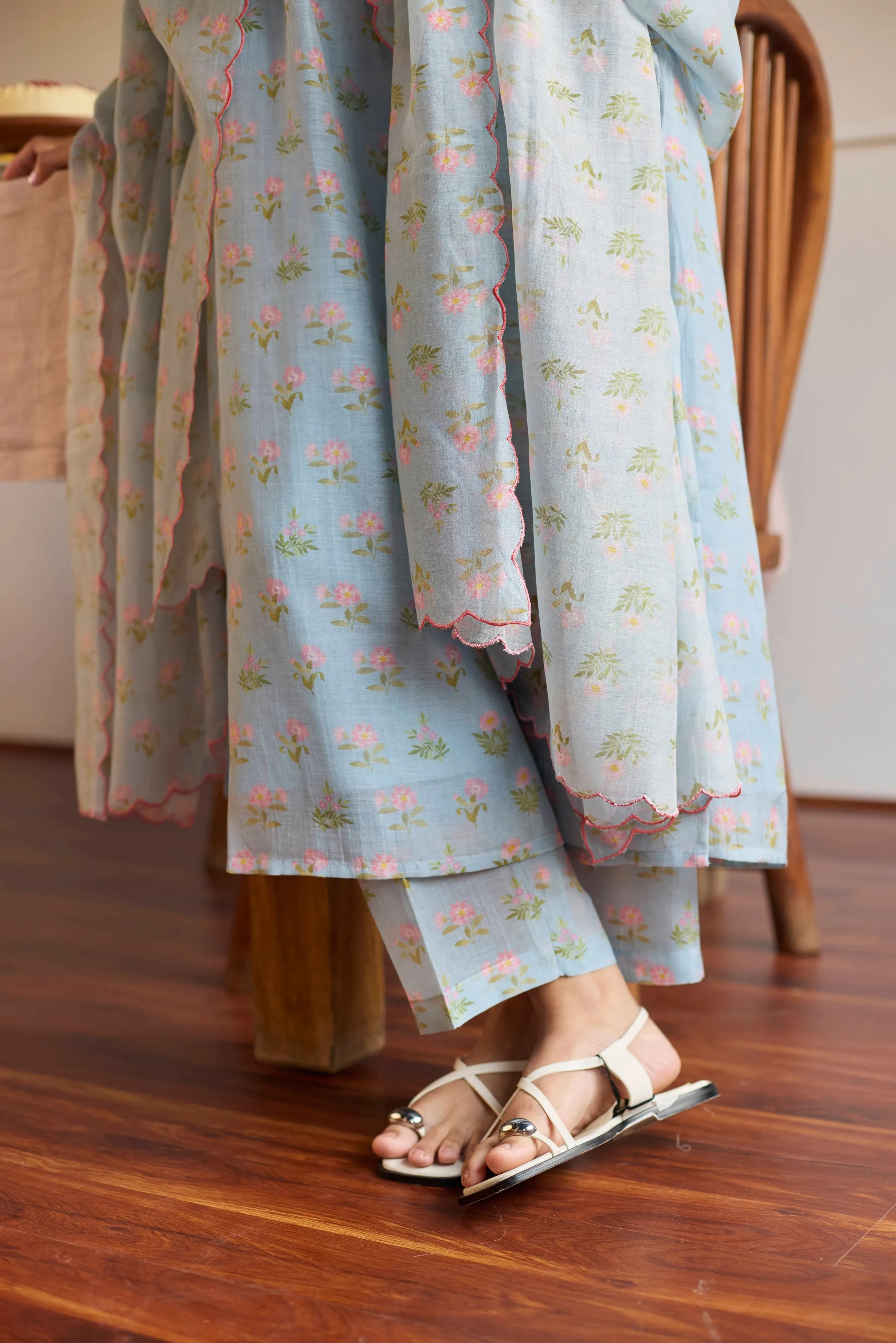 POWDER BLUE PINTUCK  SET