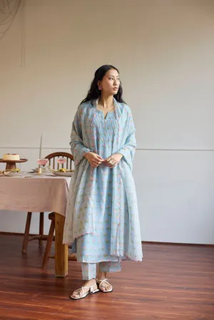POWDER BLUE PINTUCK  SET