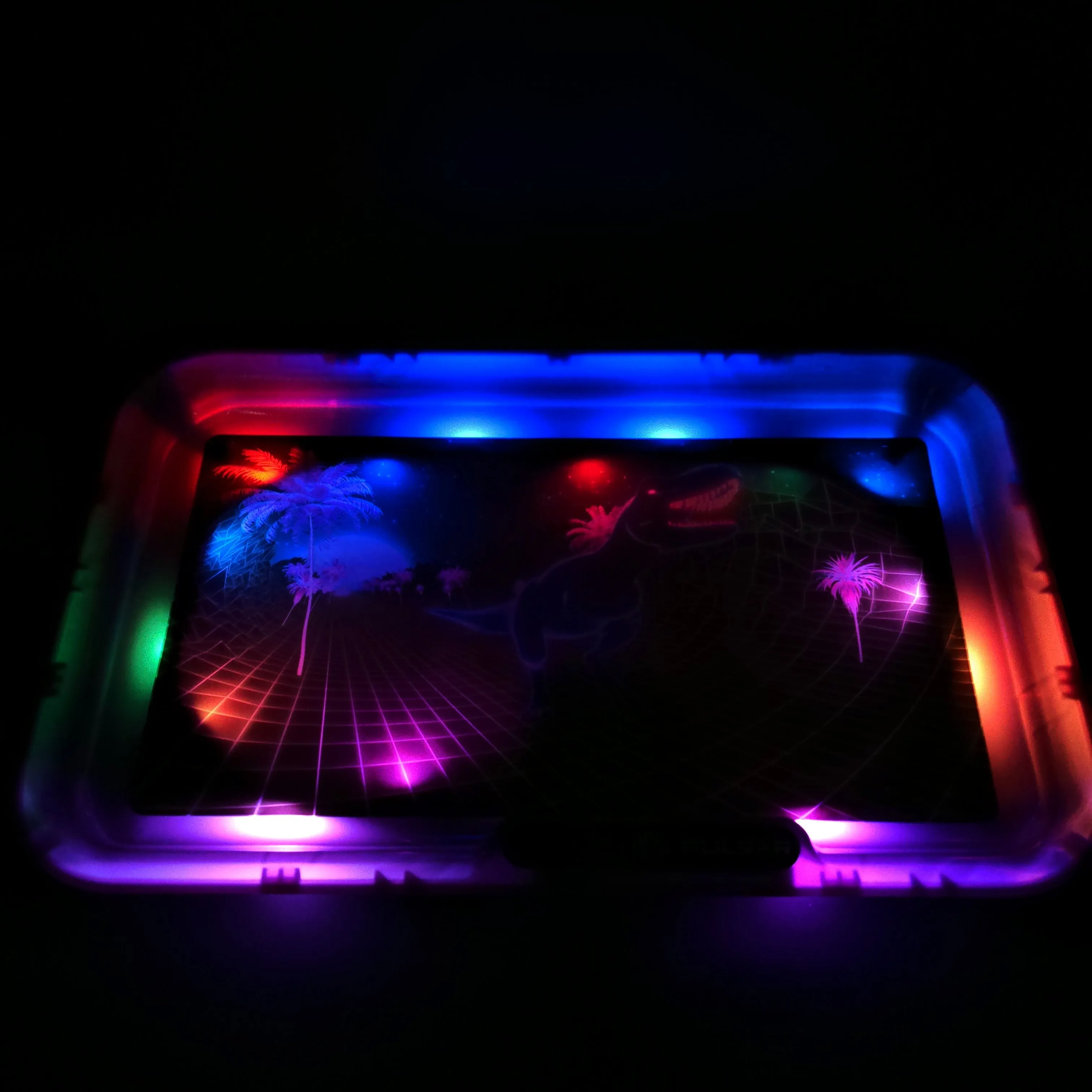 Pulsar Glow T-Rex LED Rolling Tray | 11 x 7
