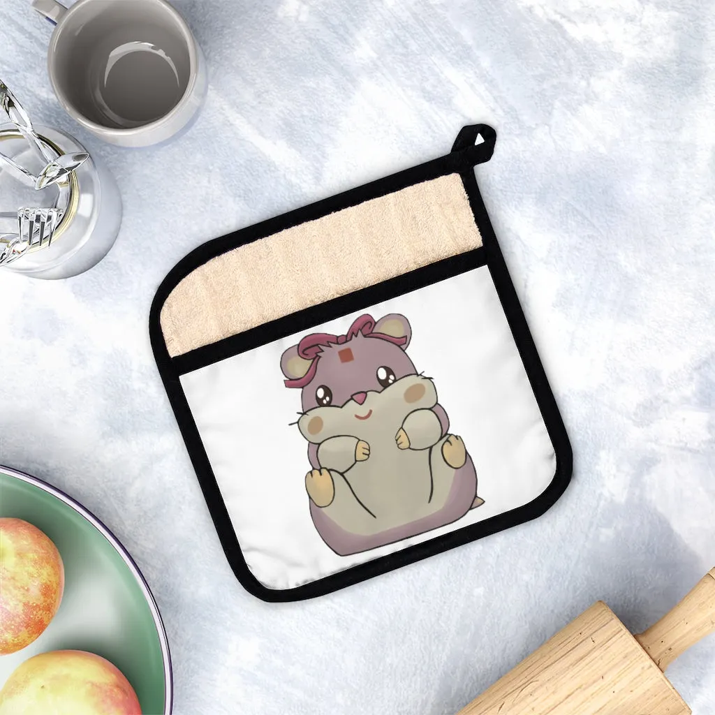 Purple Hamster Pot Holder with Pocket