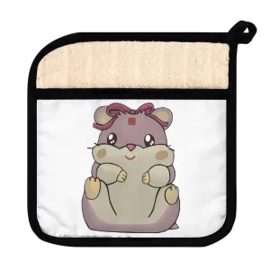 Purple Hamster Pot Holder with Pocket