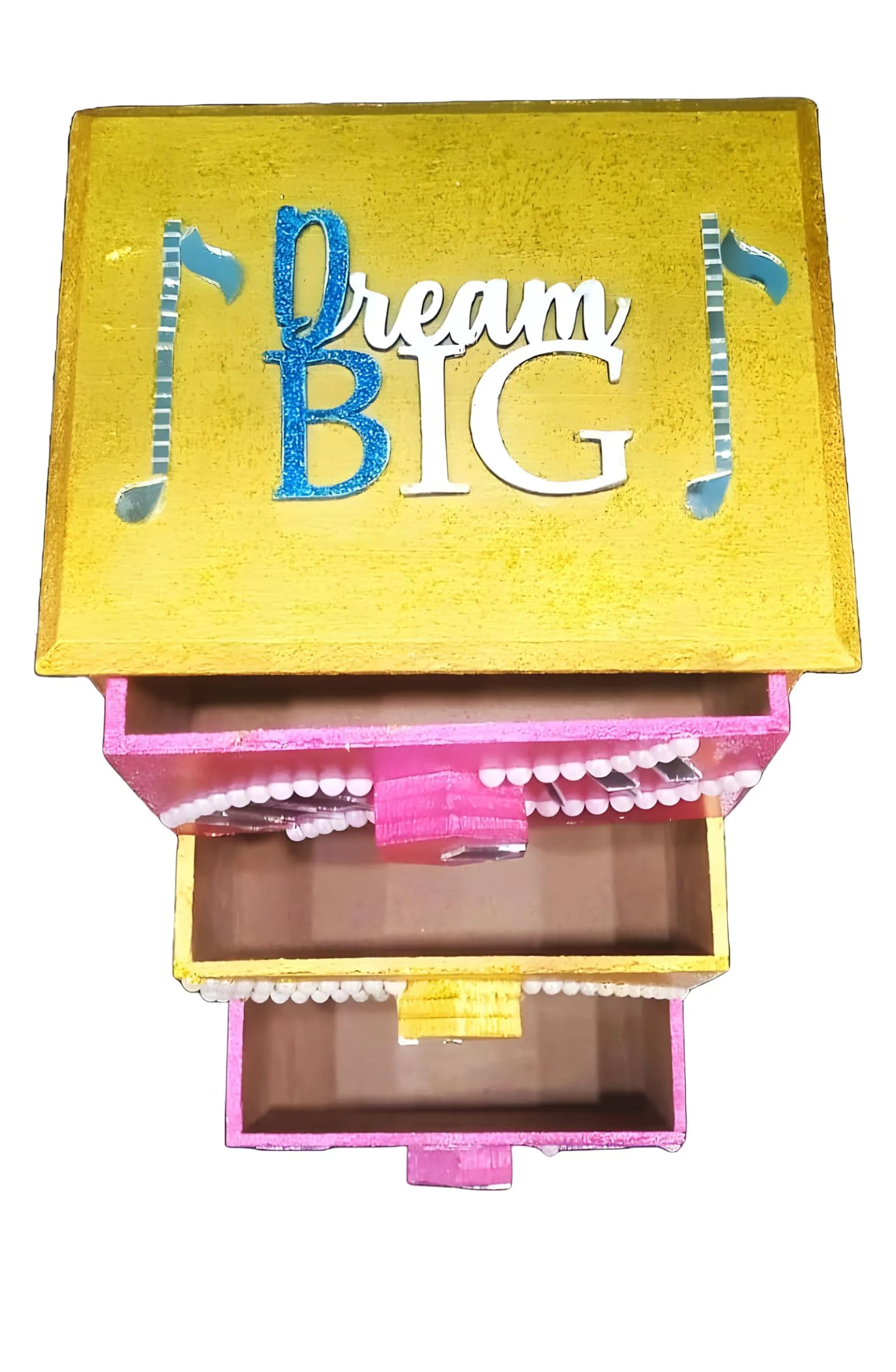 Rangarang Creations Fathers Day Celebration Offer Pack of 2 Handcrafted Mirror and Jwellery Box for Gift | Make a Memorable Gift with Our Handcrafted Products, Abstract Showpiece for Living Room