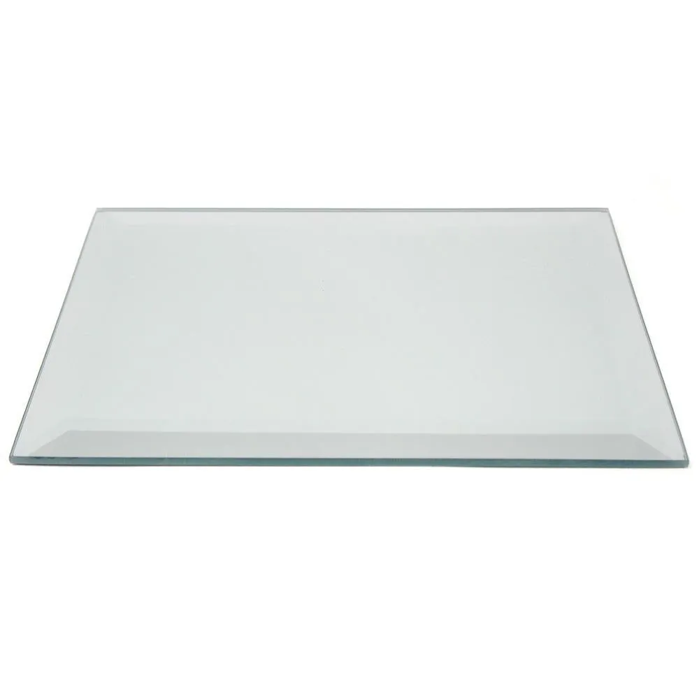 Rectangular Beveled Edge Mirror Glass Base Centerpiece