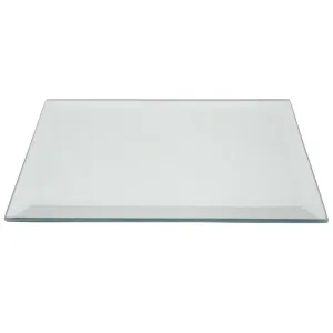Rectangular Beveled Edge Mirror Glass Base Centerpiece