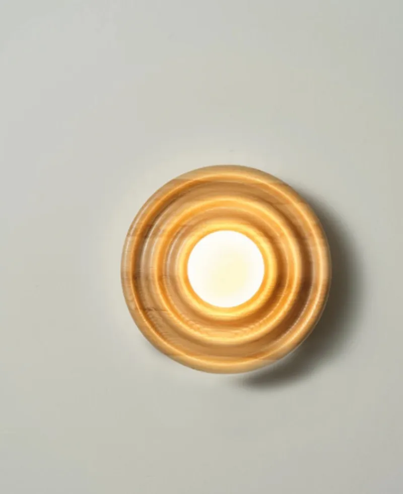 Ripple Walnut Wall Lamp