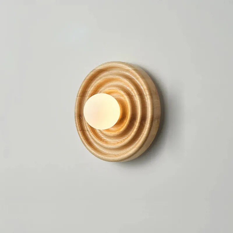 Ripple Walnut Wall Lamp