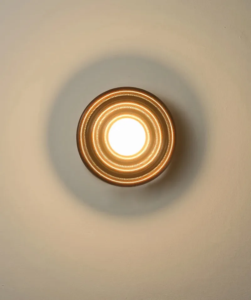 Ripple Walnut Wall Lamp