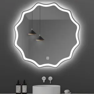R.S Internationals Smart Touch Sensor Mirror with Bright LED Light in Inch (Round Design, 18X24)