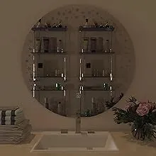 R.S Internationals Smart Touch Sensor Mirror with Bright LED Light in Inch (Star Designer Mirror, 24X24)