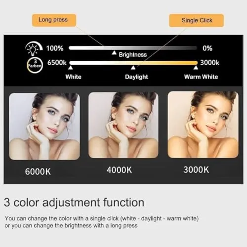R.S Internationals Smart Touch Sensor Mirror with Bright LED Light in Inch (Star Designer Mirror, 24X24)