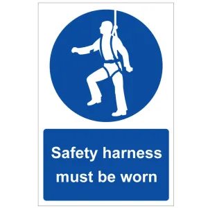 'Safety Harness Must Be Worn' Safety Sign (300 x 400mm)